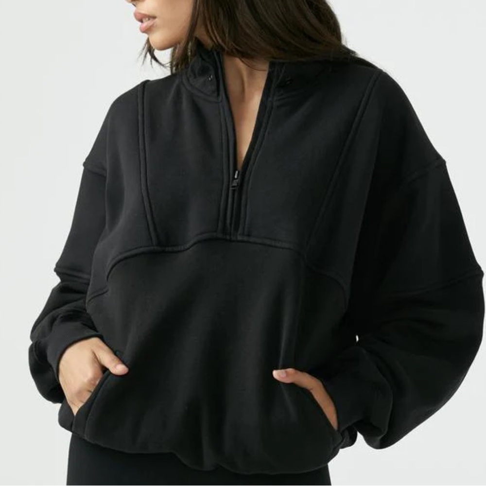 Joah Brown Retro Half Zip Pullover Sweater